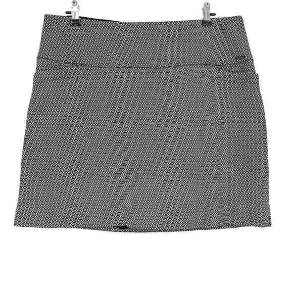 SC & Co Tennis Golf Skort Black Geometric Pull On Tummy Control Shorts Skirt XL - Picture 1 of 8
